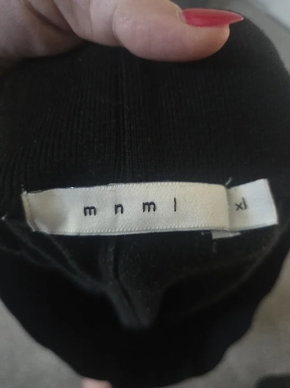 Men's Mnml Black Track Pants with Red Side Stripe